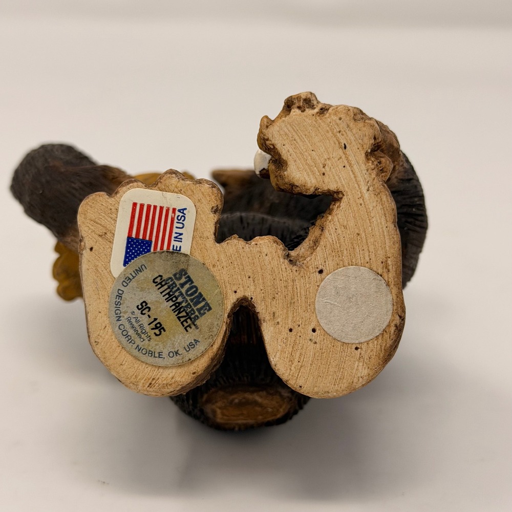 Vintage 1985 Stone Critters‎ Chimpanzee Figurine SC-195 United Design Corp USA - Picture 14 of 16